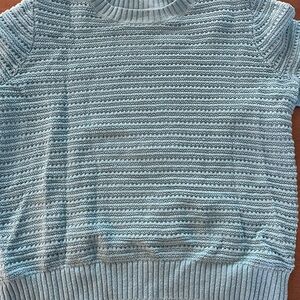 LOFT Textured Knit Sweater in Light Blue